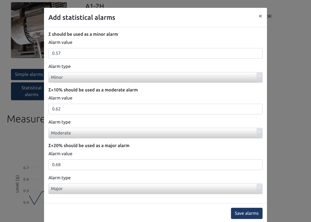 add statistical alarms